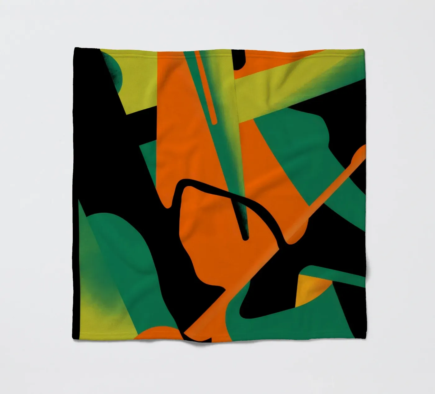 Bold Shape Abstrakt Fleecedecke von Obs Canvas