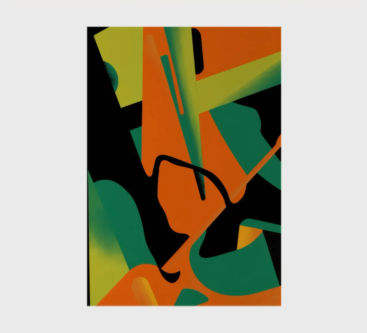 Bold Shape Abstract notebook by Obs Canvas