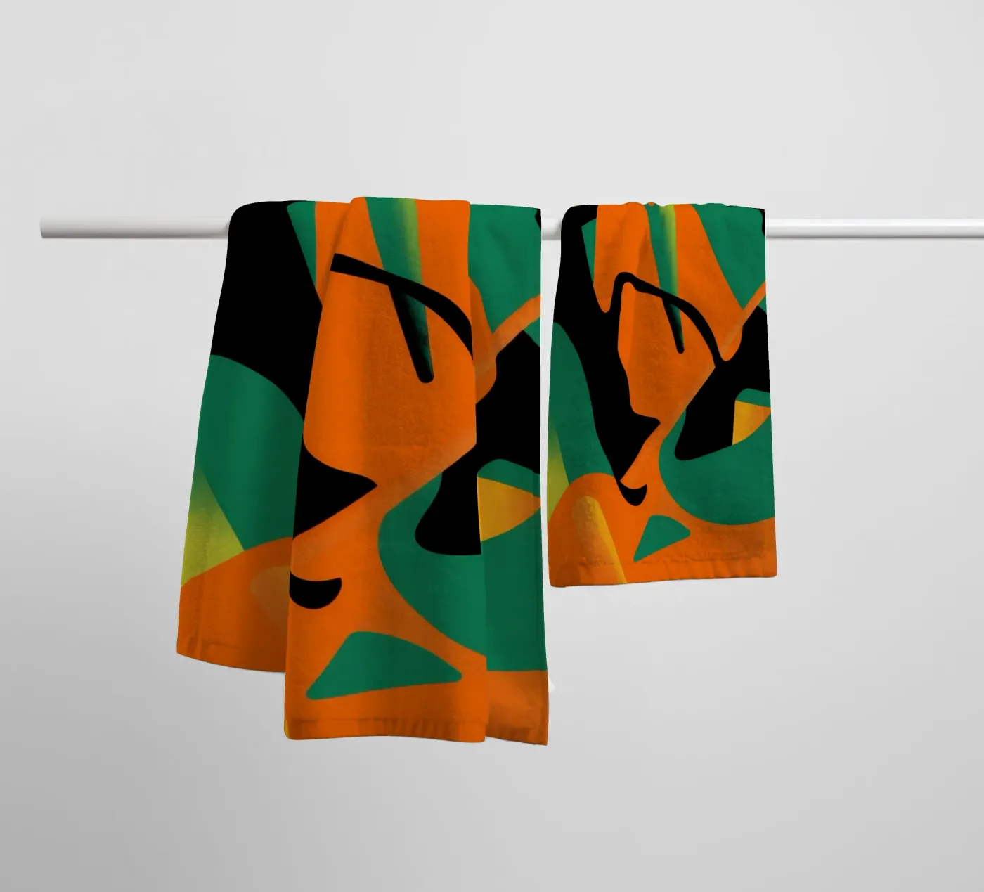 Bold Shape Abstract towel by Obs Canvas