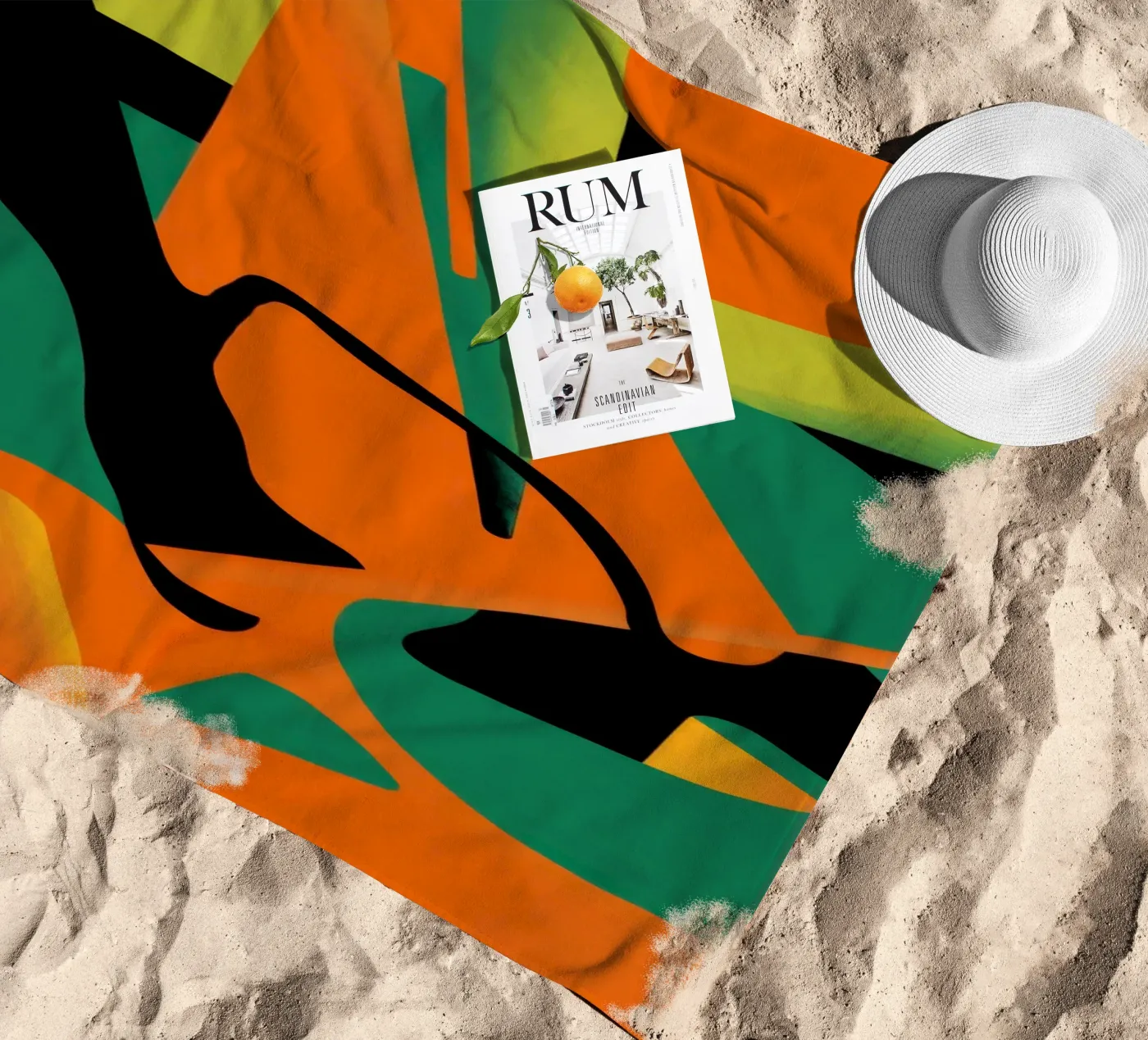 Bold Shape Abstrakt Strandtuch von Obs Canvas