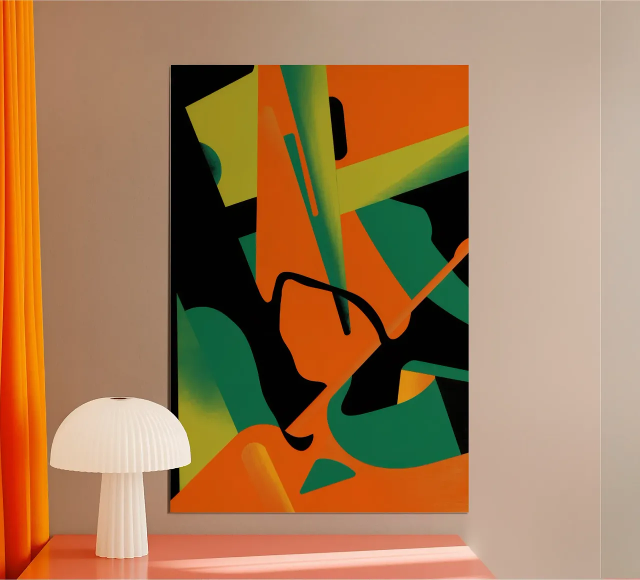 Vette Vorm Abstract hahnemühle van Obs Canvas