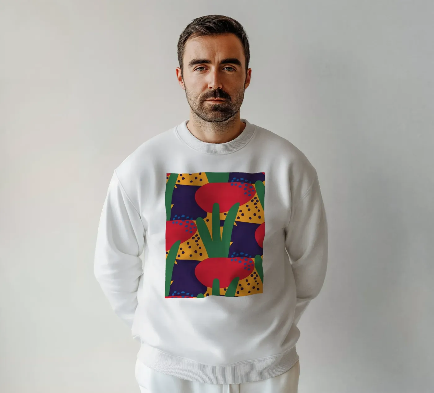 Red Beast Pattern sweatshirt by Thistle Bloom