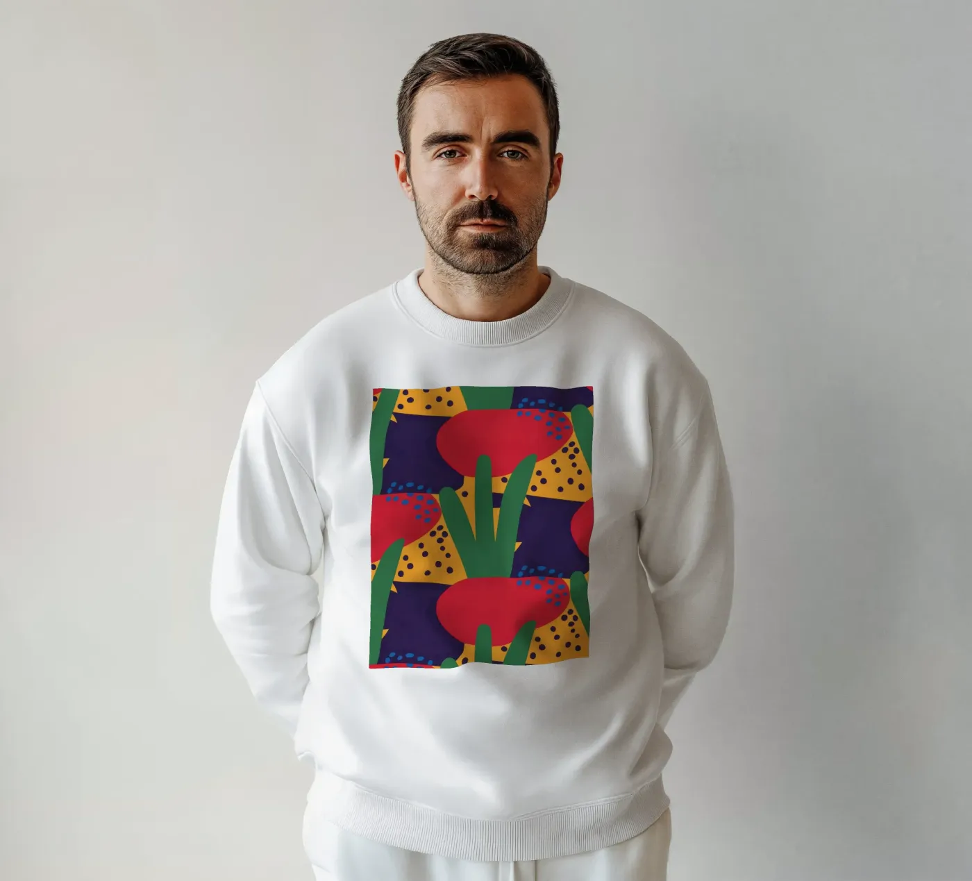 Red Beast Pattern sweatshirt by Thistle Bloom