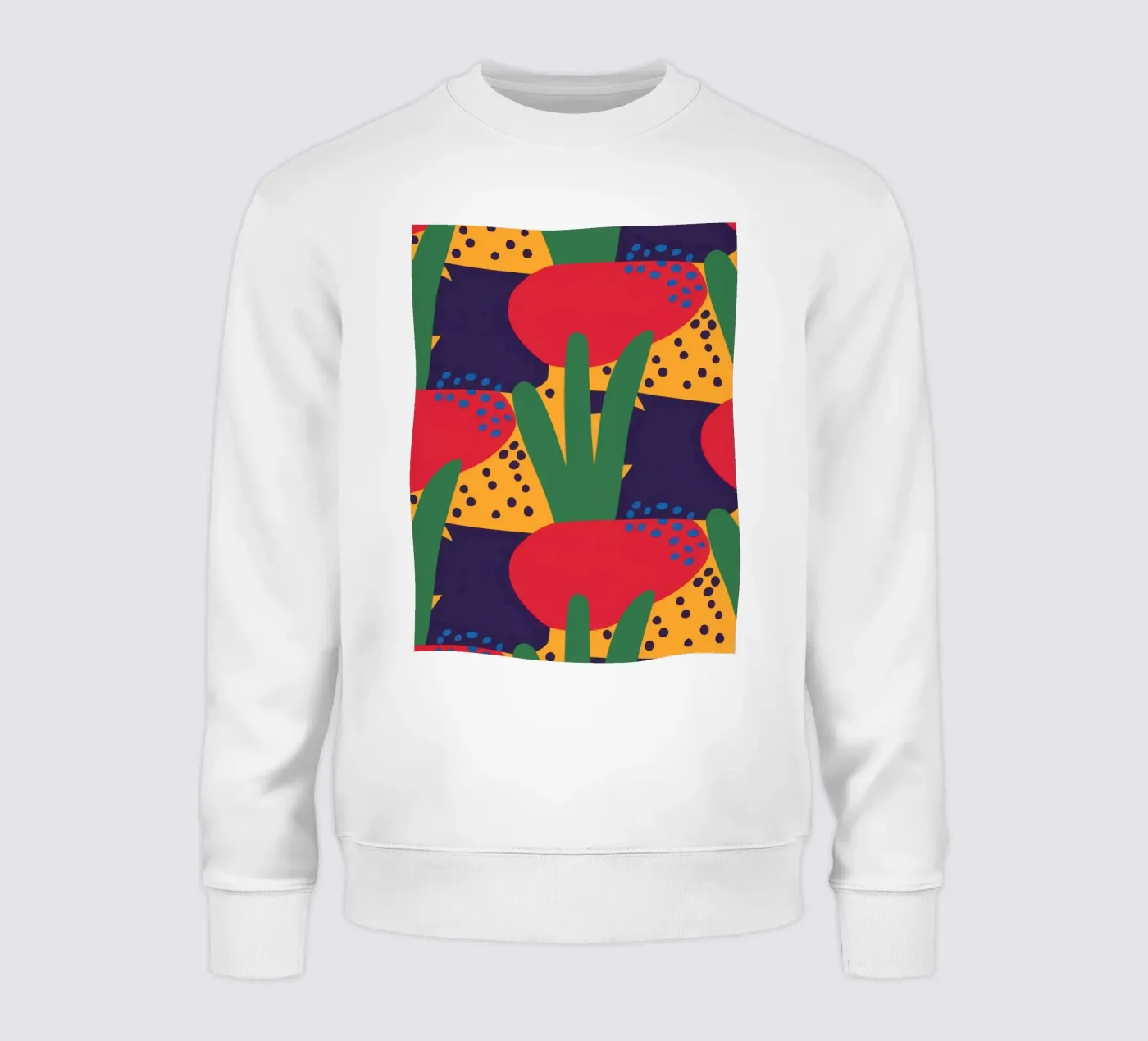 Red Beast Pattern sweatshirt by Thistle Bloom