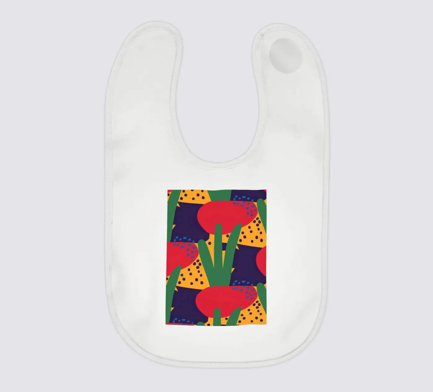Red Beast Pattern baby bib by Thistle Bloom