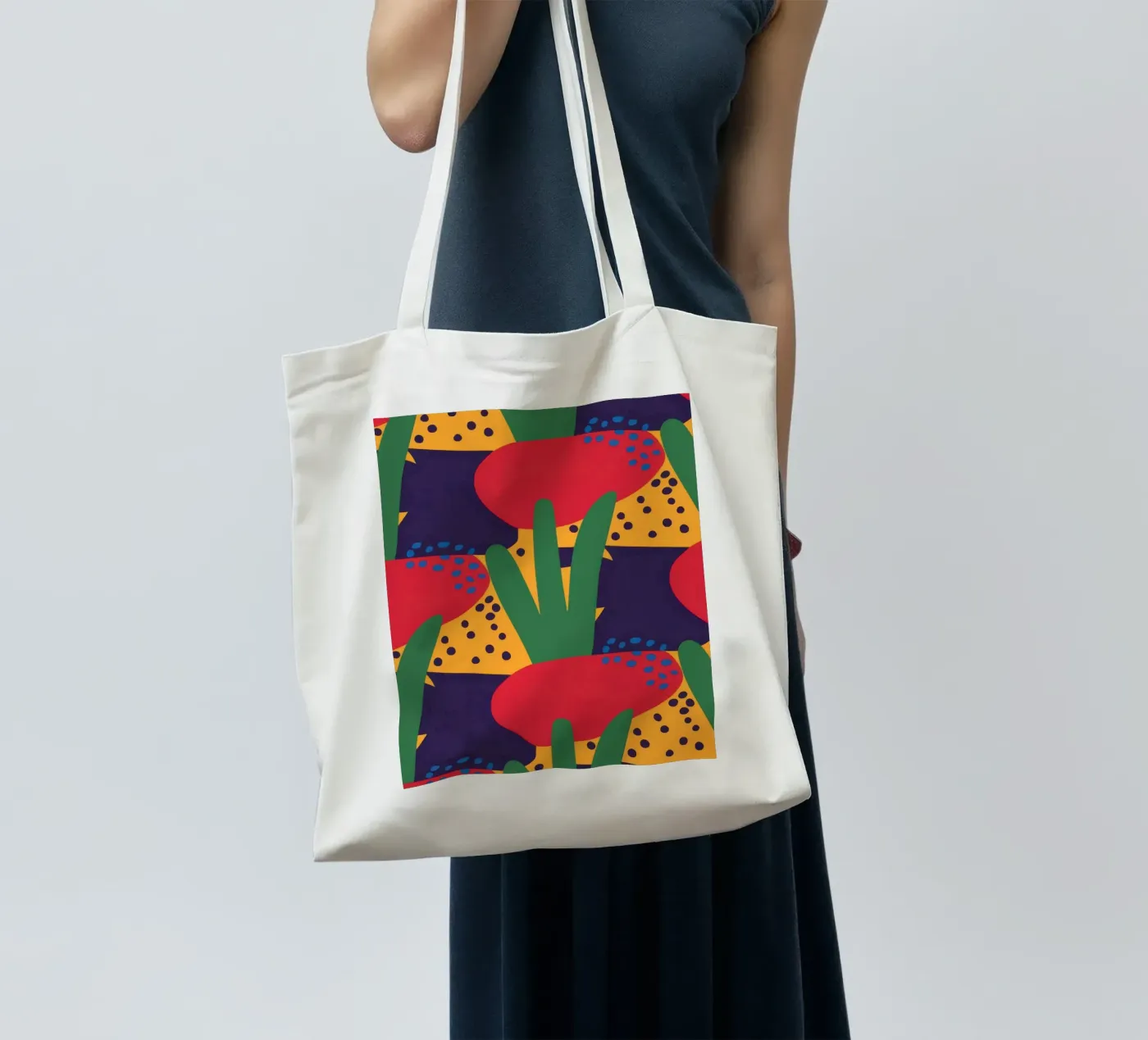 Red Beast Pattern tote bag by Thistle Bloom