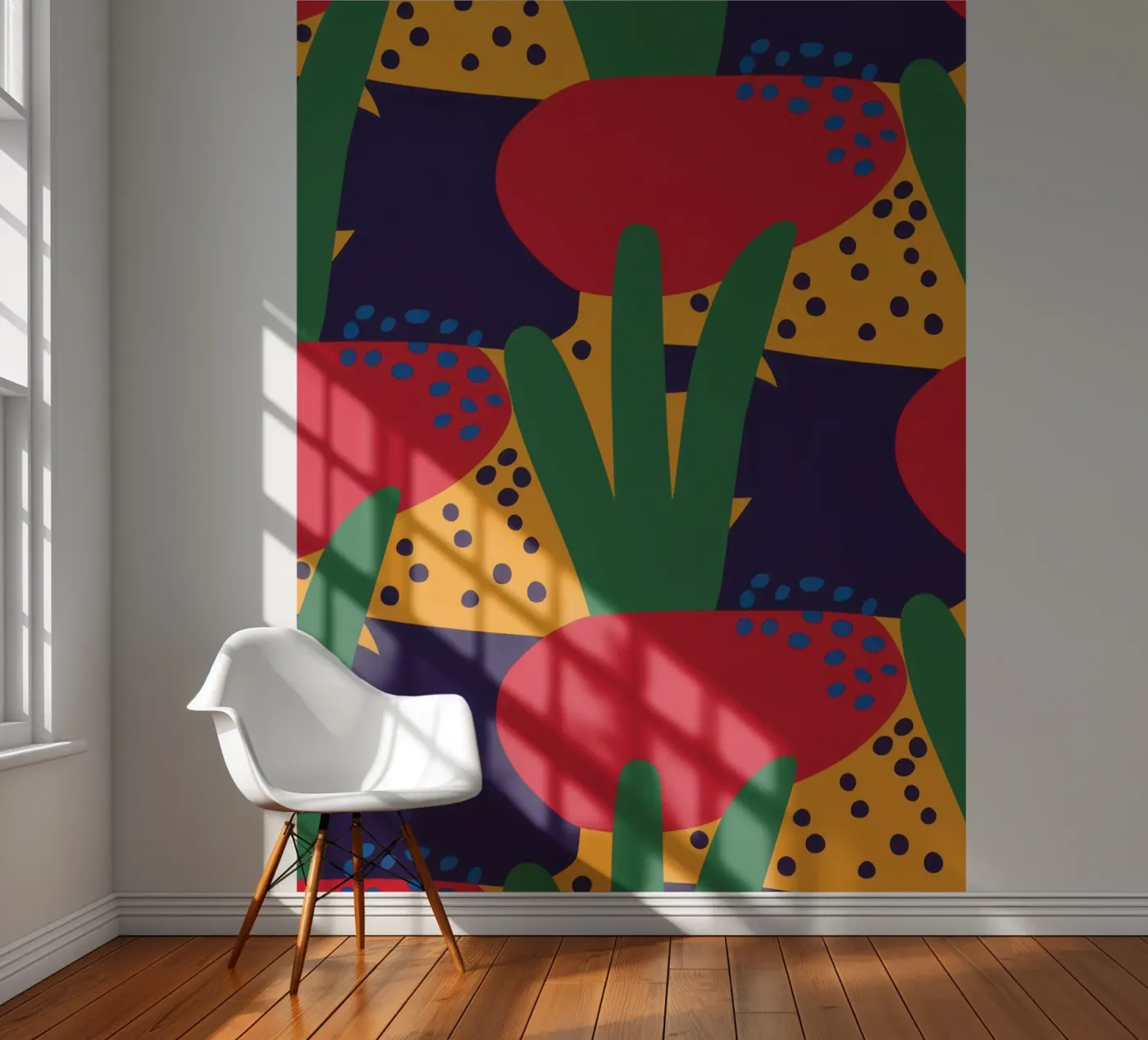 Rood Beest Patroon fotobehang van Thistle Bloom