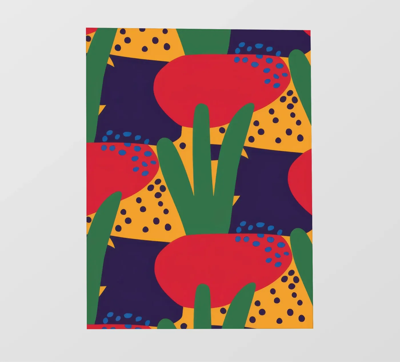 Rood Beest Patroon fotobehang van Thistle Bloom