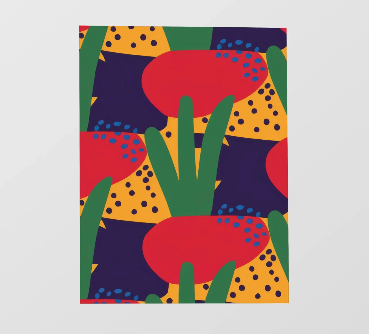 Red Beast Pattern fotobehang van Thistle Bloom