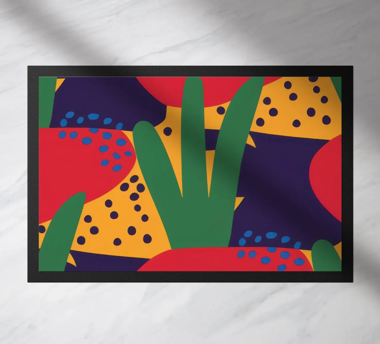 Red Beast Pattern doormat by Thistle Bloom