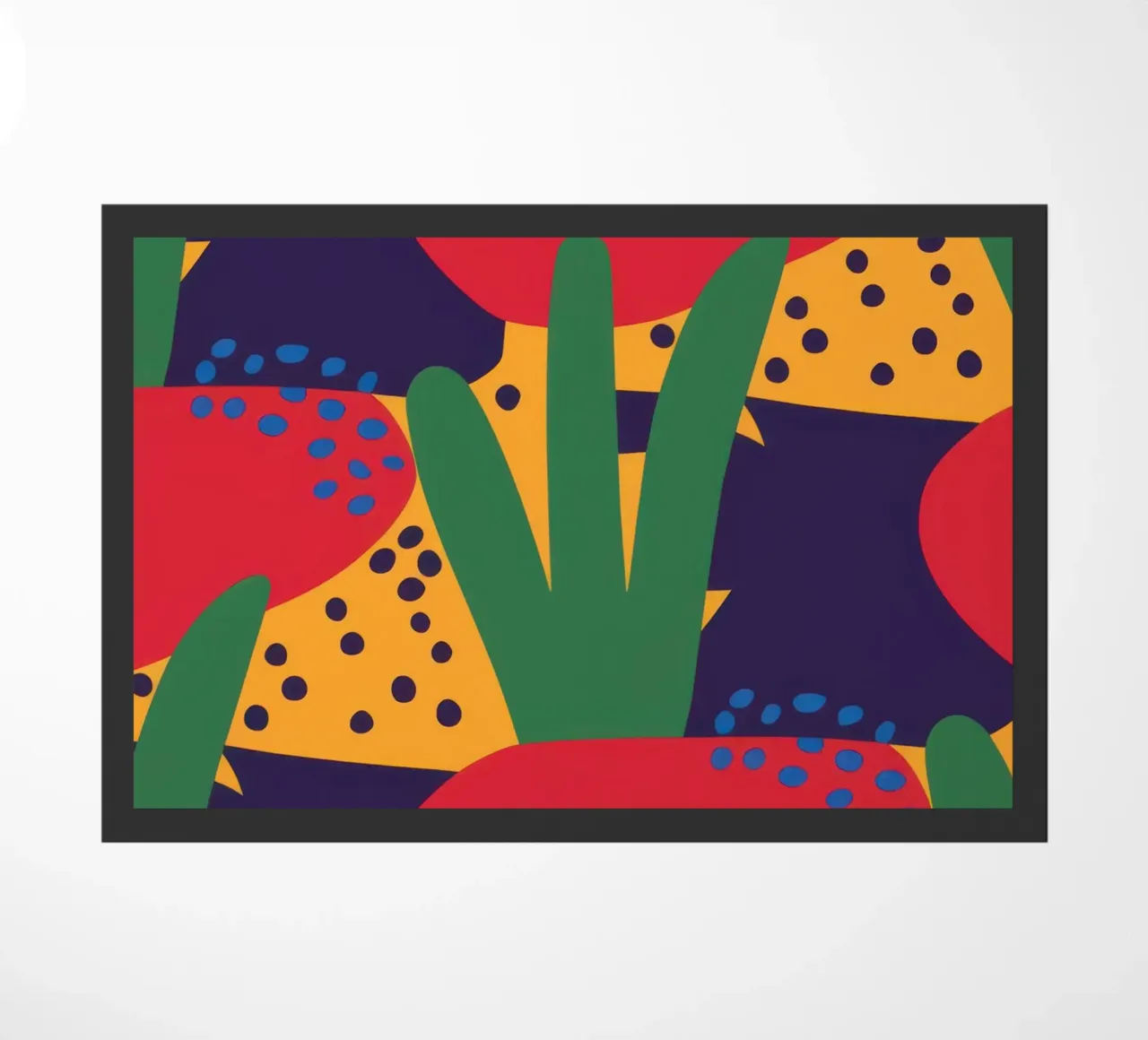 Red Beast Pattern doormat by Thistle Bloom