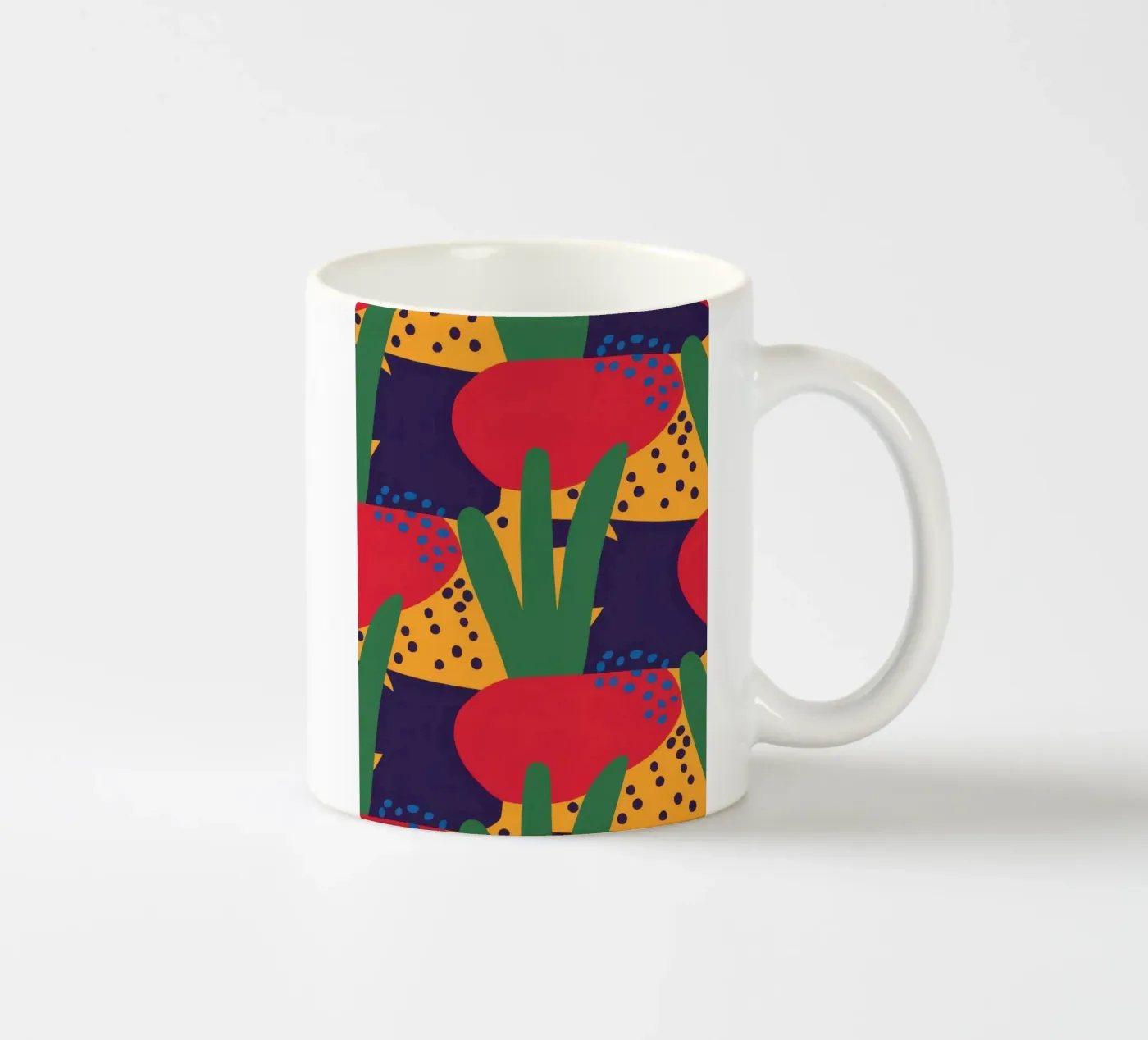 Red Beast Pattern ceramic mug by Thistle Bloom