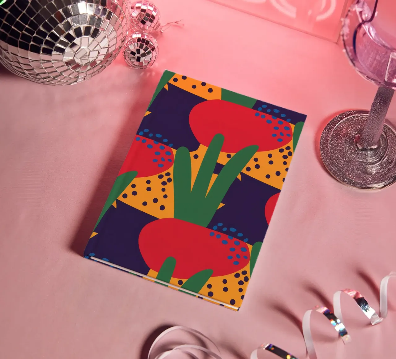 Red Beast Pattern notebook by Thistle Bloom