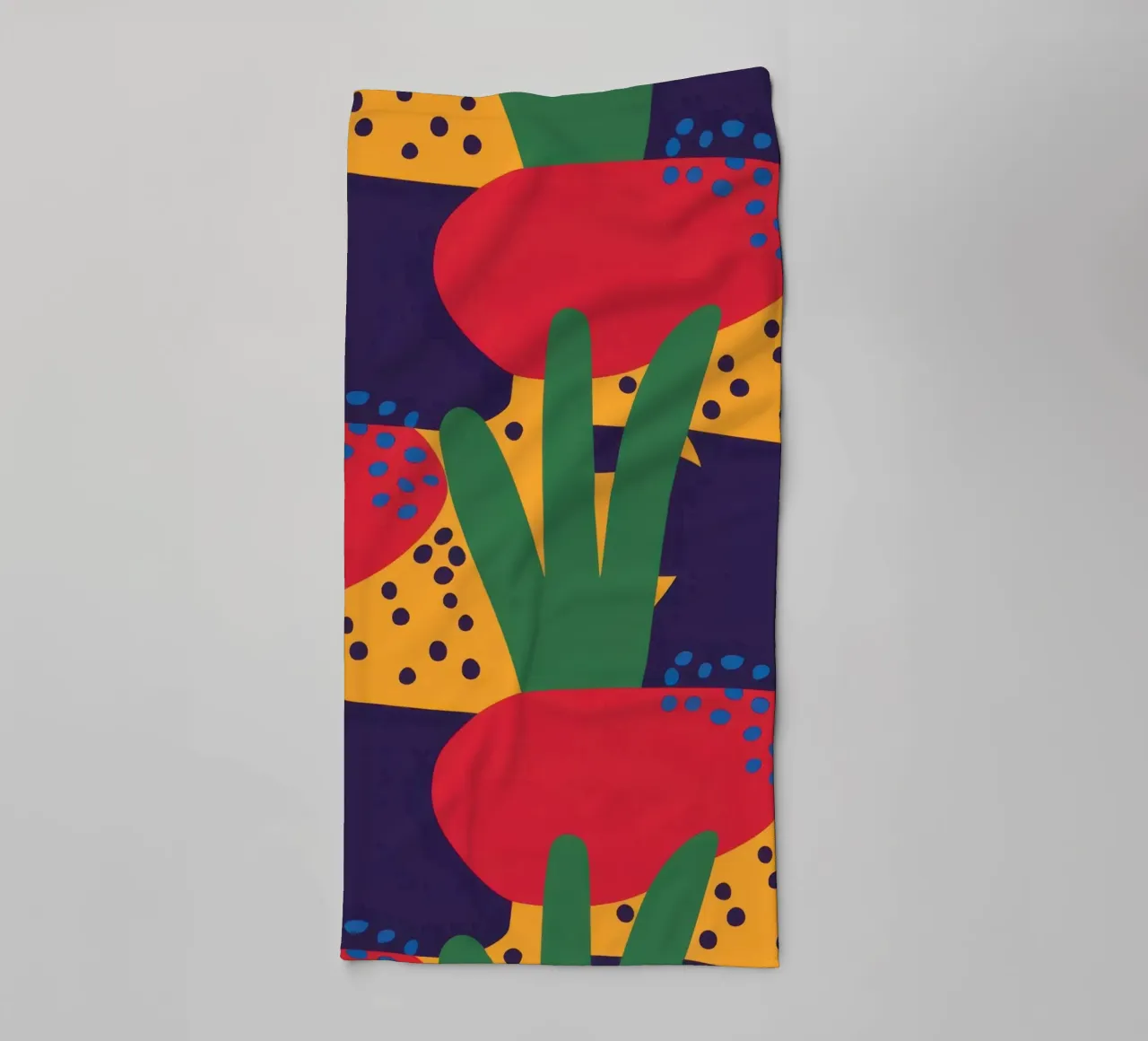 Red Beast Pattern towel by Thistle Bloom
