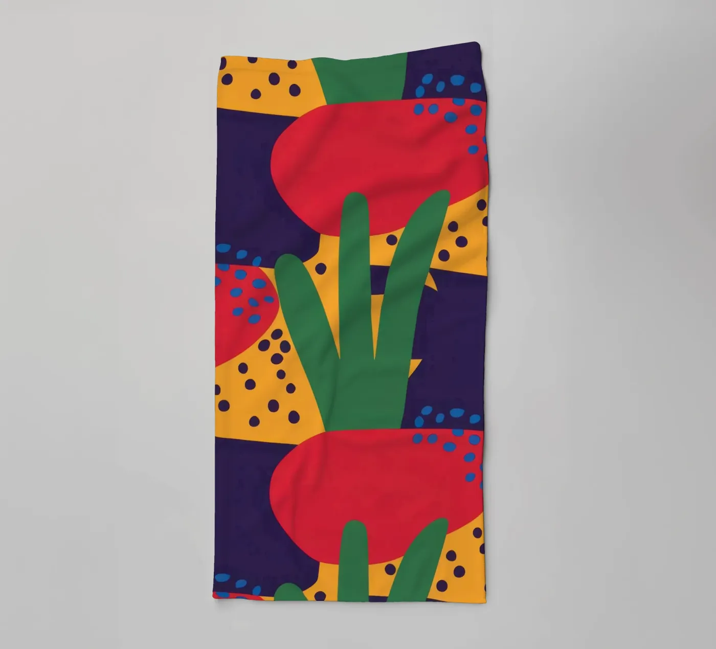 Red Beast Pattern towel by Thistle Bloom