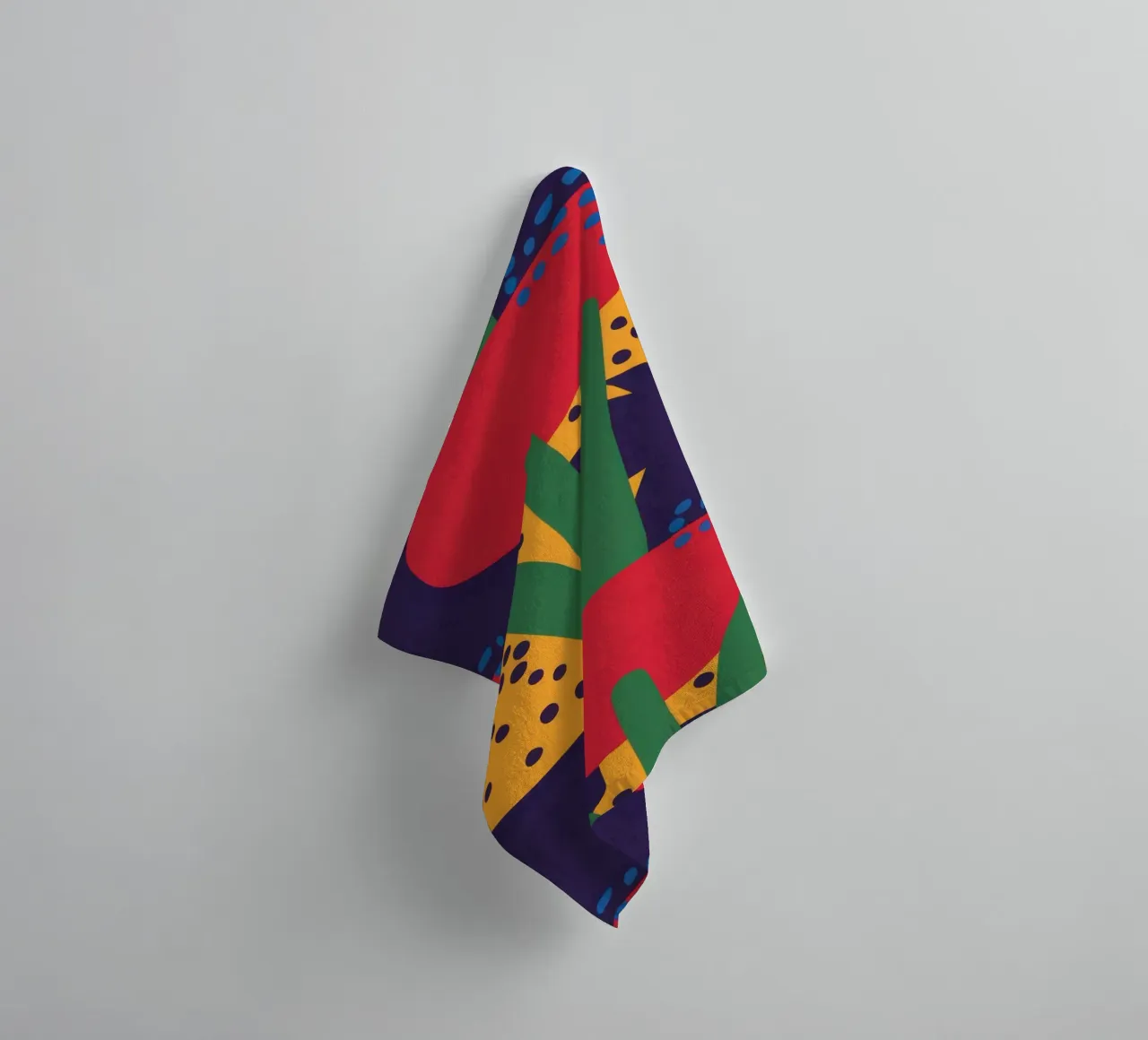 Red Beast Pattern towel by Thistle Bloom