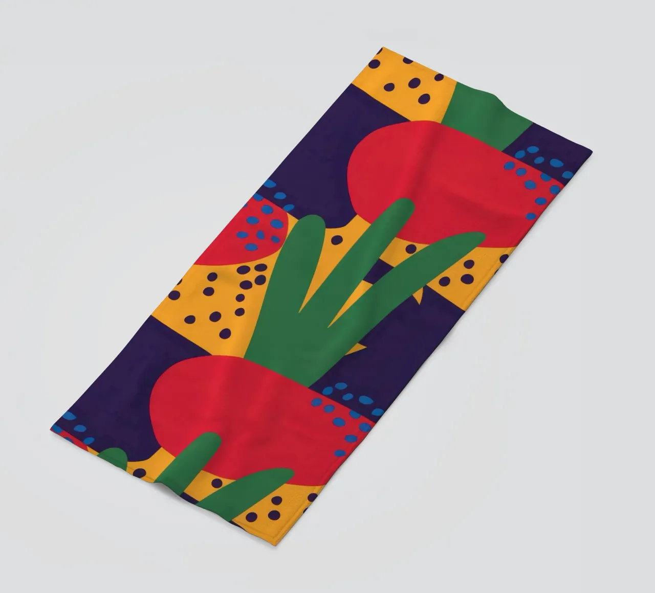 Red Beast Pattern beach towel by Thistle Bloom