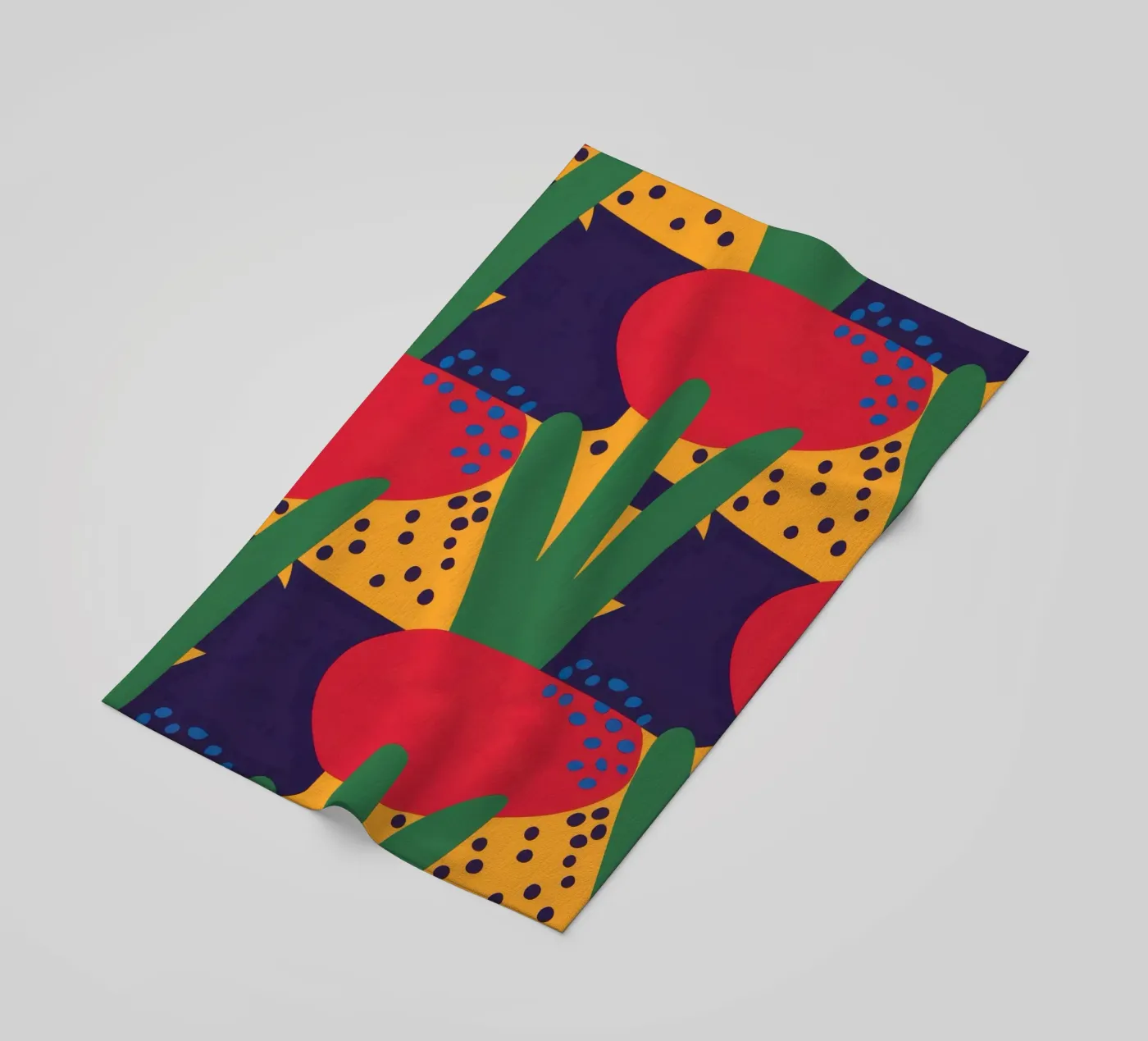 Rood Beest Patroon strandhanddoek van Thistle Bloom