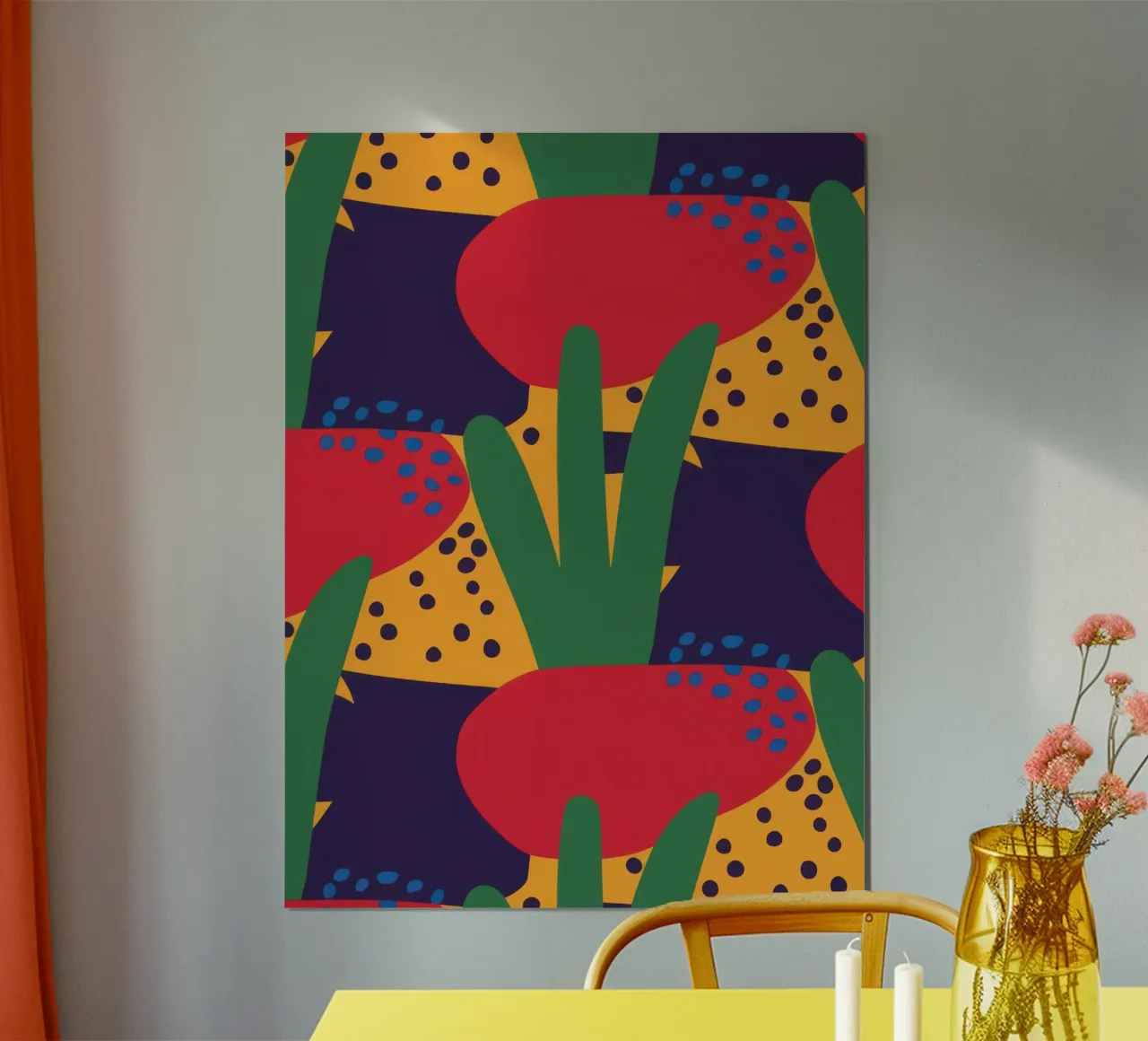 Red Beast Pattern poster by Thistle Bloom