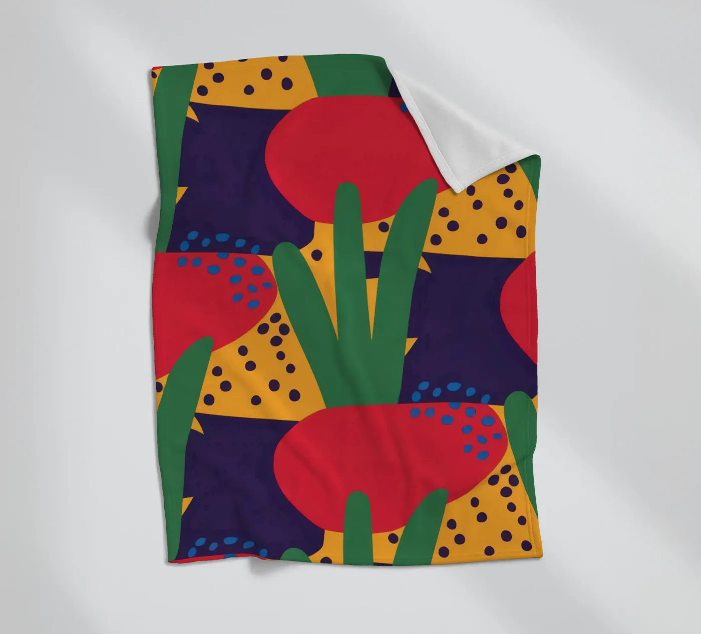 Red Beast Pattern fleece blanket by Thistle Bloom