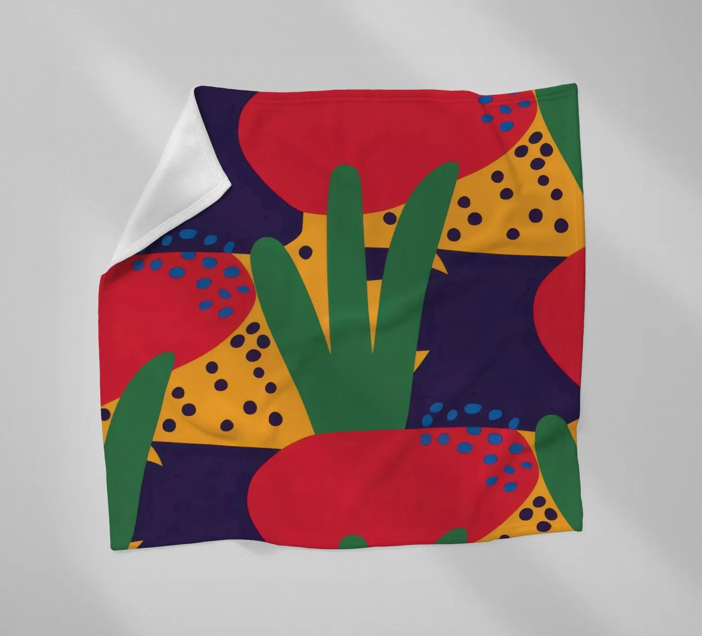 Red Beast Pattern fleece blanket by Thistle Bloom