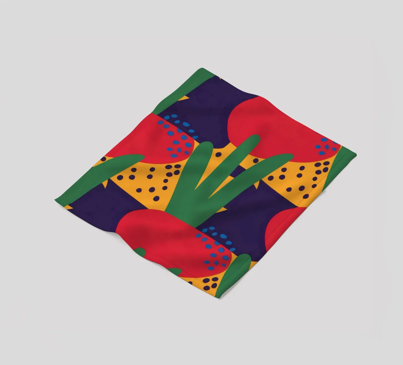 Red Beast Pattern fleece blanket by Thistle Bloom