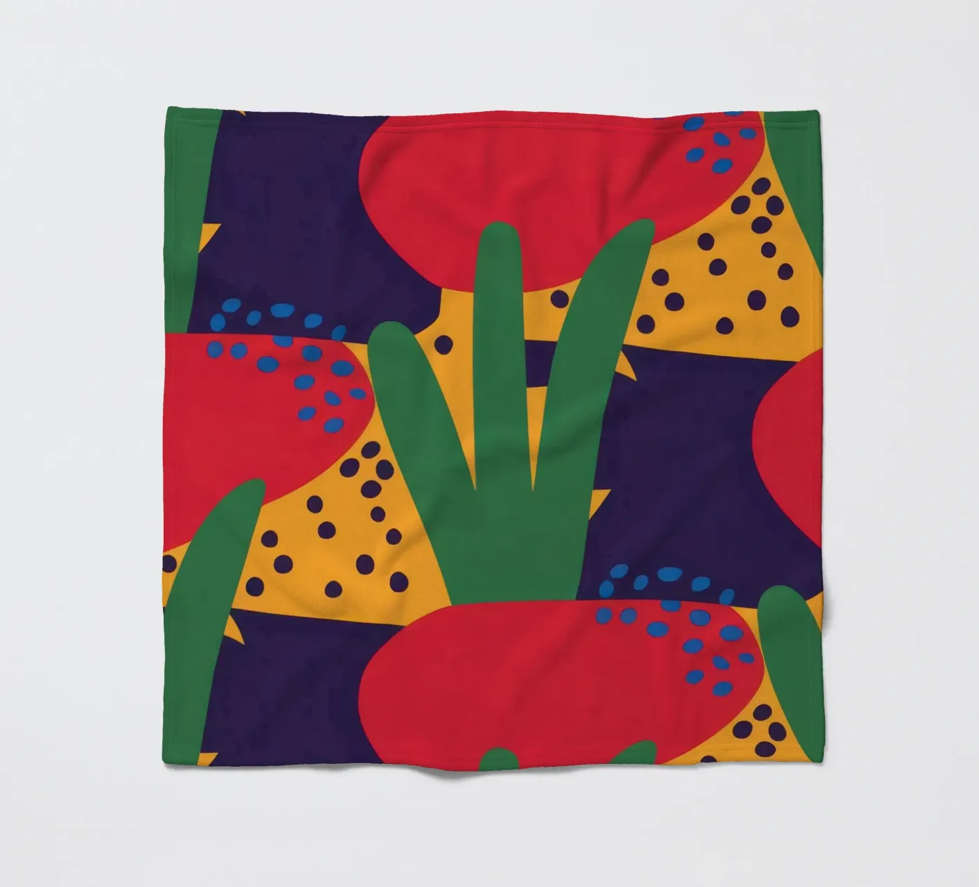 Red Beast Pattern fleece blanket by Thistle Bloom
