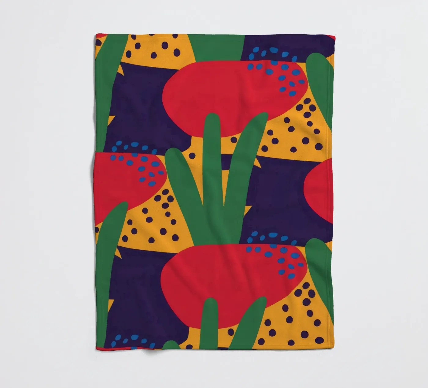 Red Beast Pattern fleece blanket by Thistle Bloom
