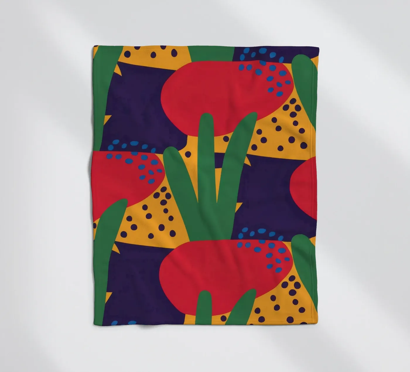 Motif de la bête rouge plaid polaire de Thistle Bloom