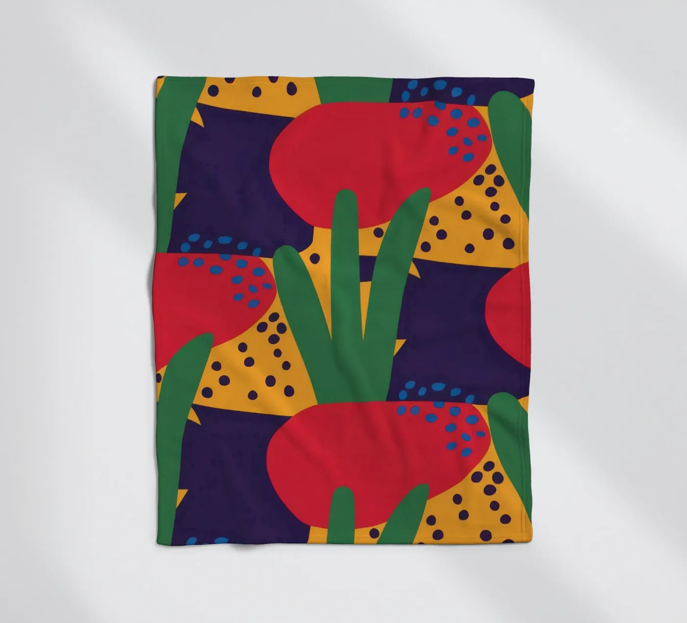 Red Beast Pattern fleece blanket by Thistle Bloom