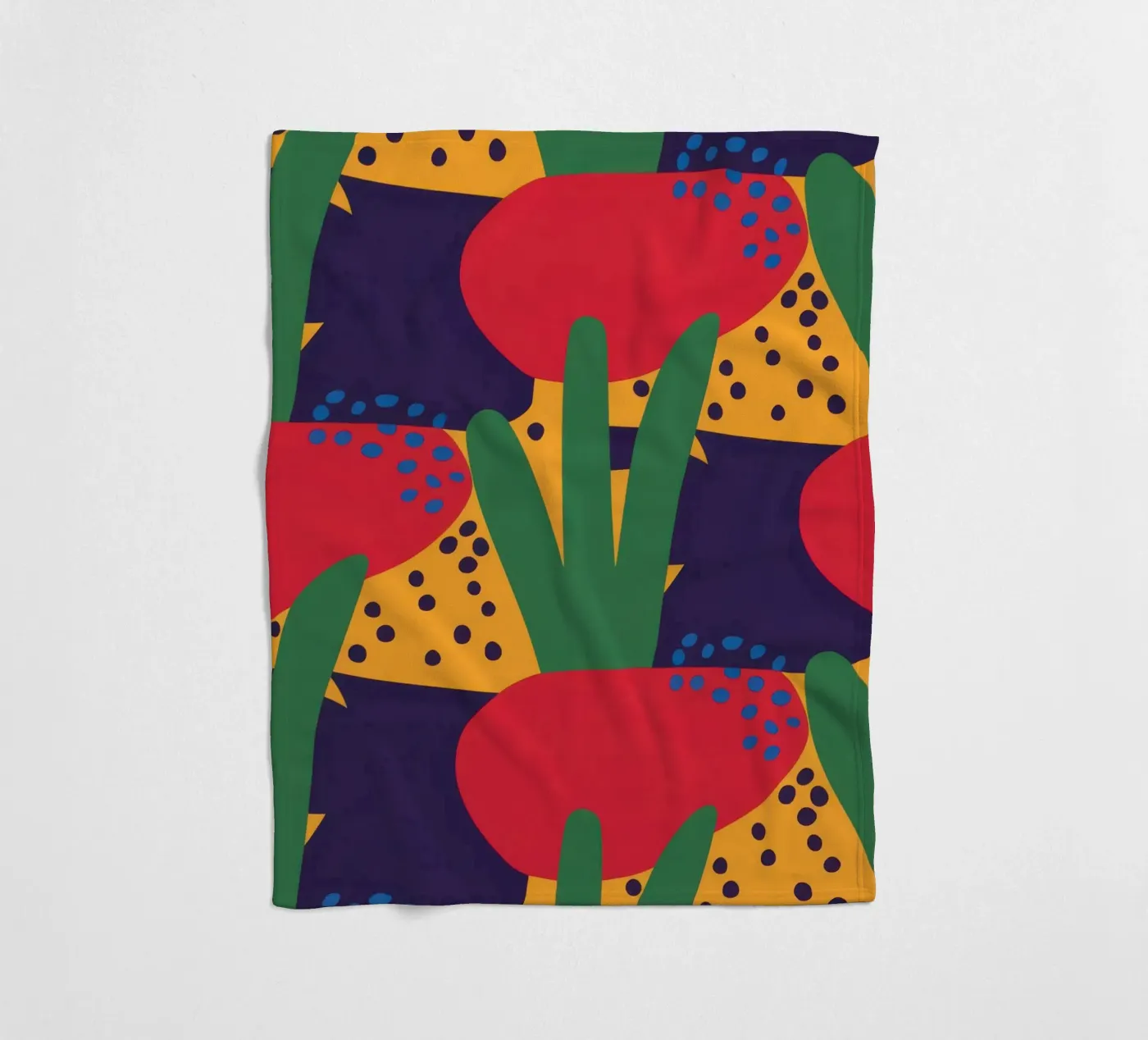 Red Beast Pattern fleece blanket by Thistle Bloom