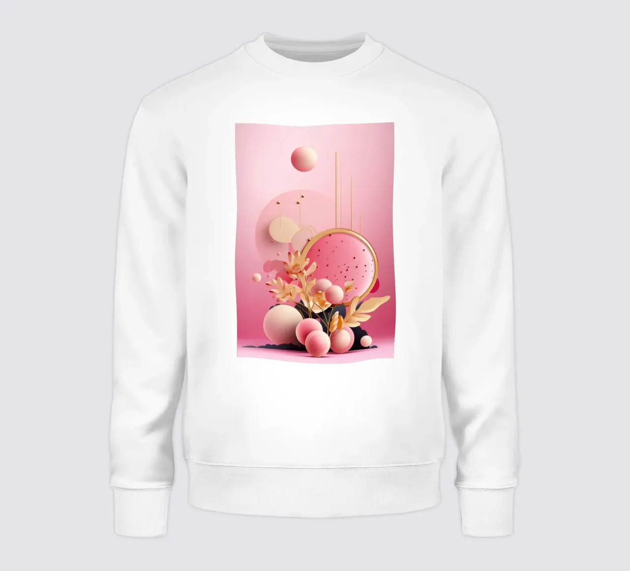 Bubblegum Oro Astratto Floreale 6 felpa da Tameo