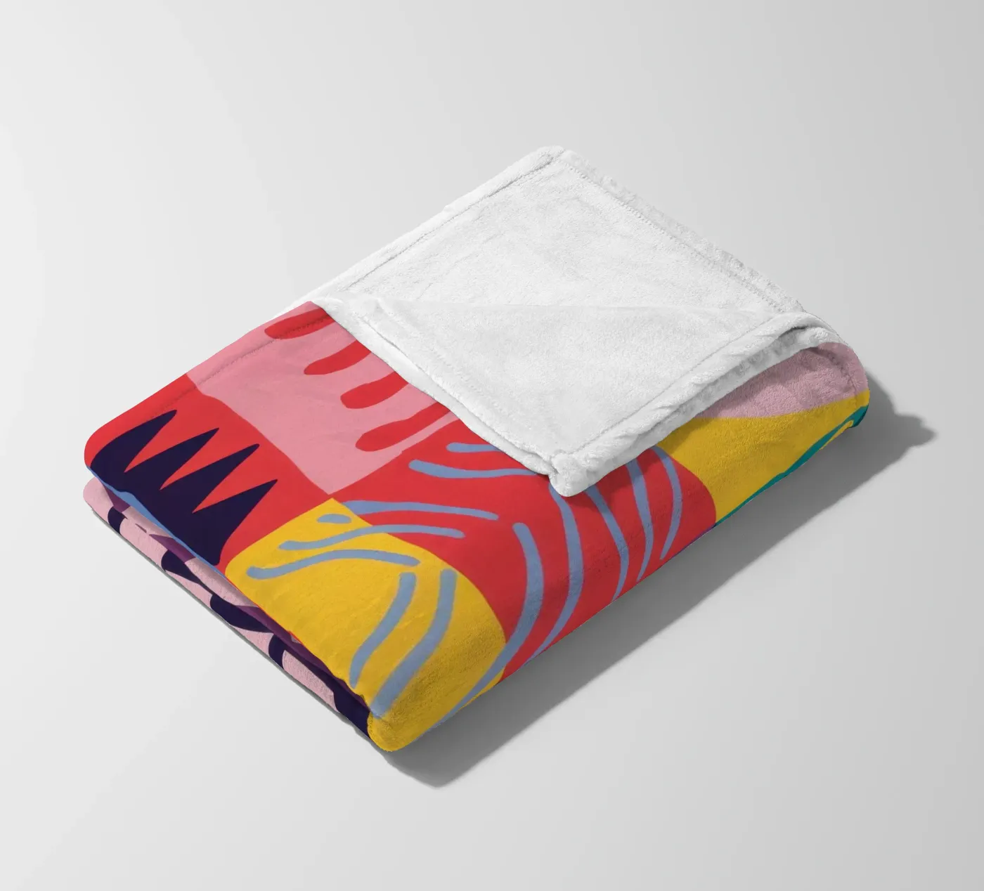 Patchwork Pattern Grid Fleecedecke von Obs Canvas