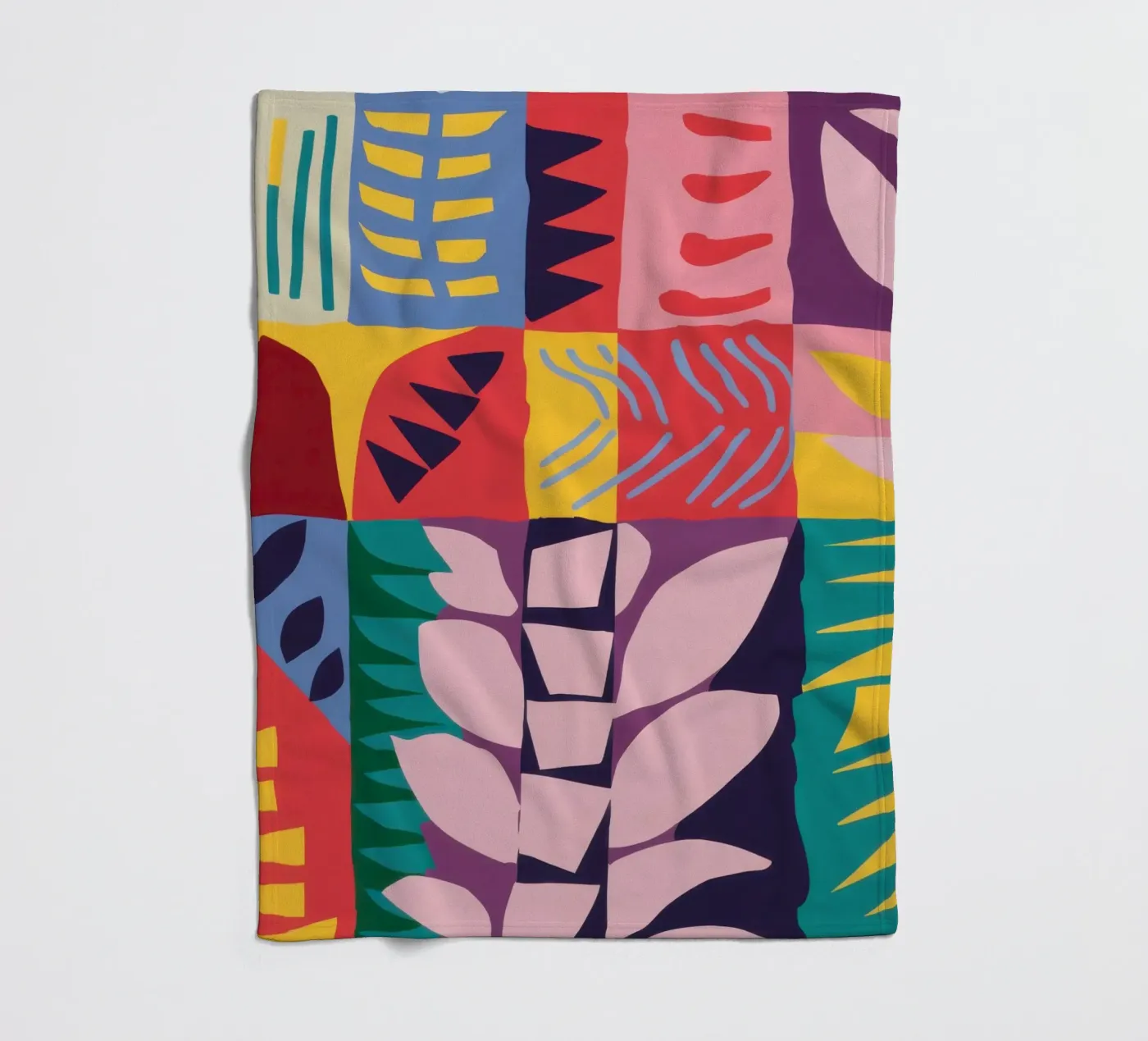 Patroonraster fleecedeken van Obs Canvas