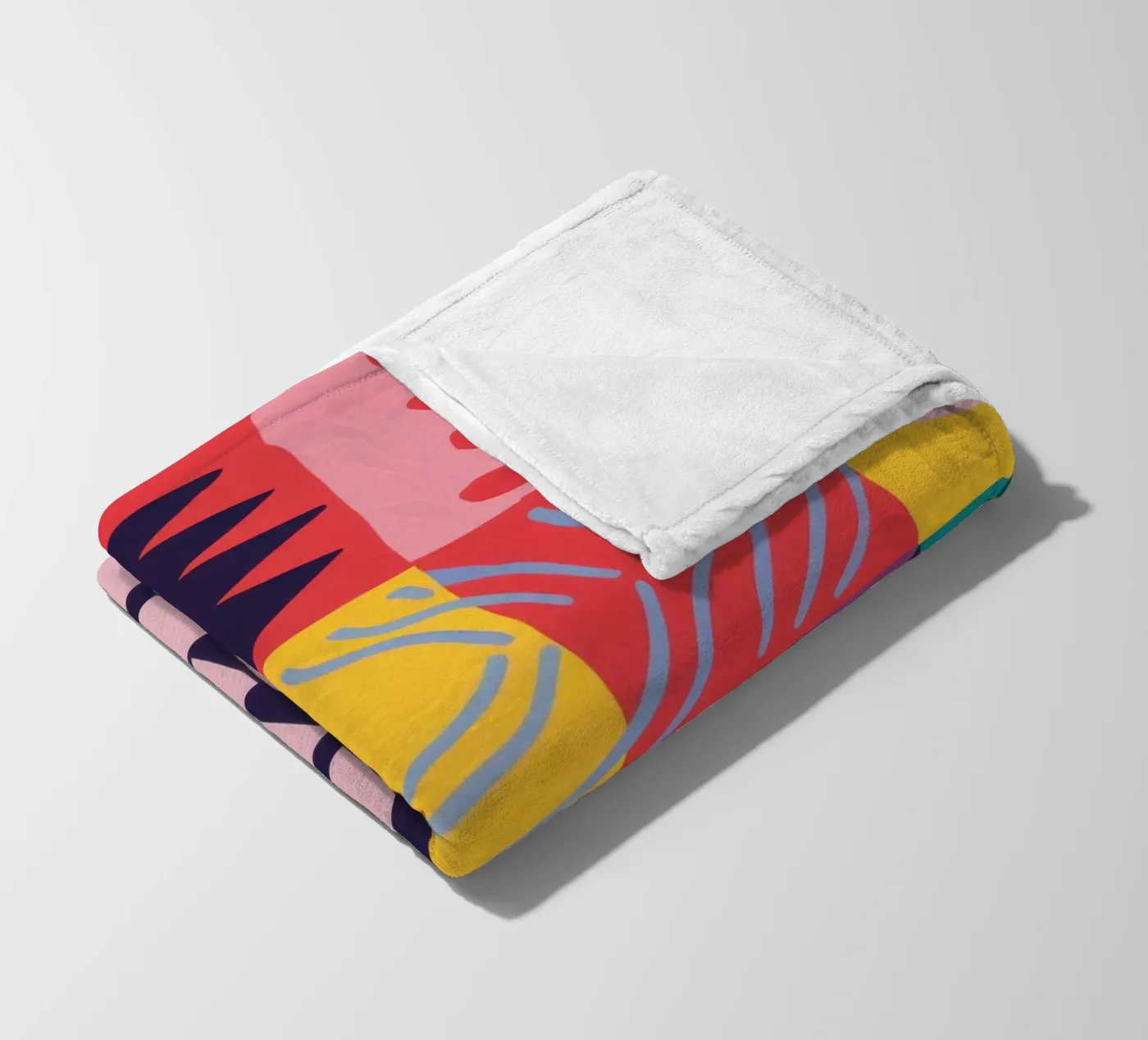 Patchwork Pattern Grid Fleecedecke von Obs Canvas