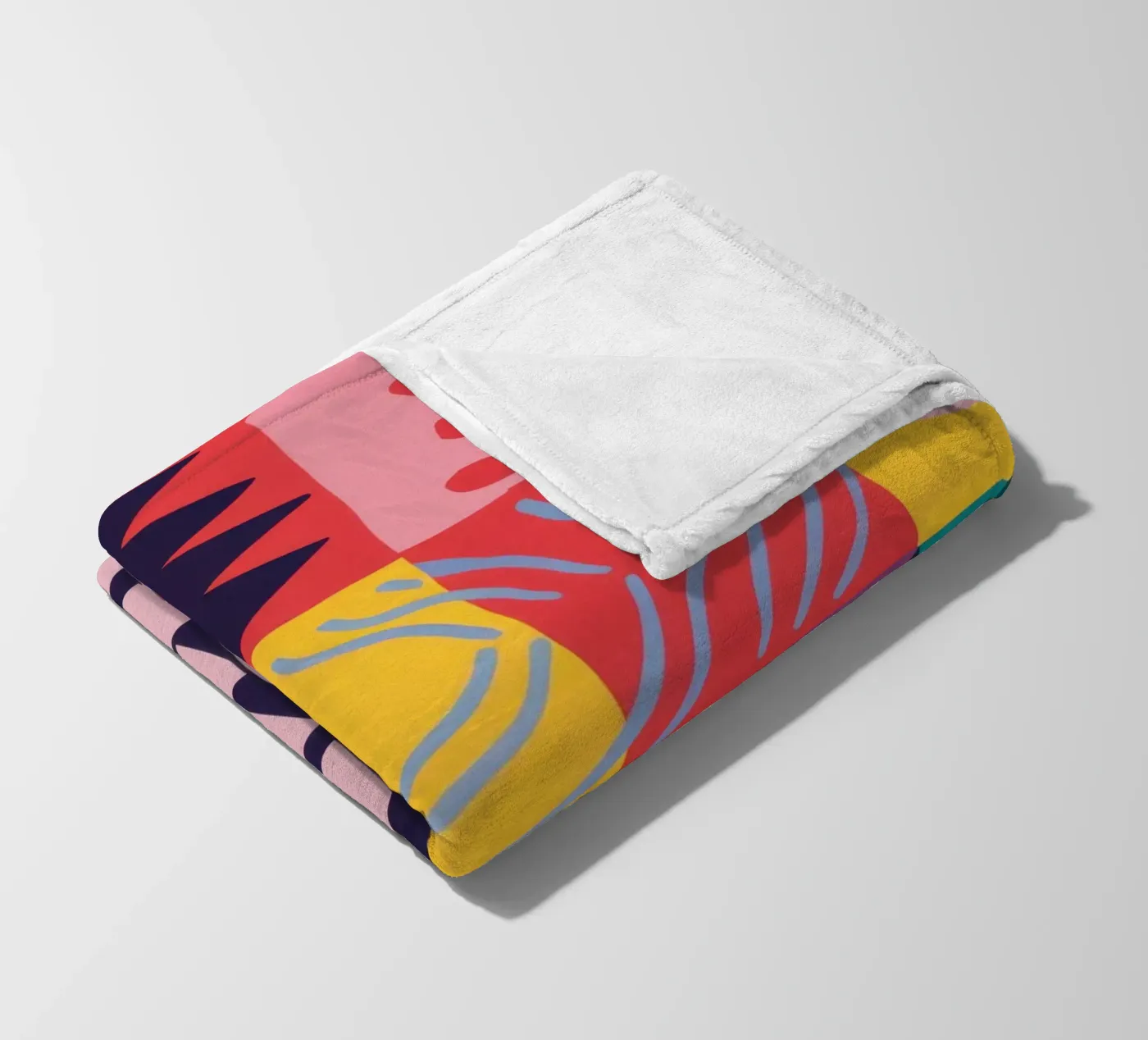 Patchwork Pattern Grid Fleecedecke von Obs Canvas