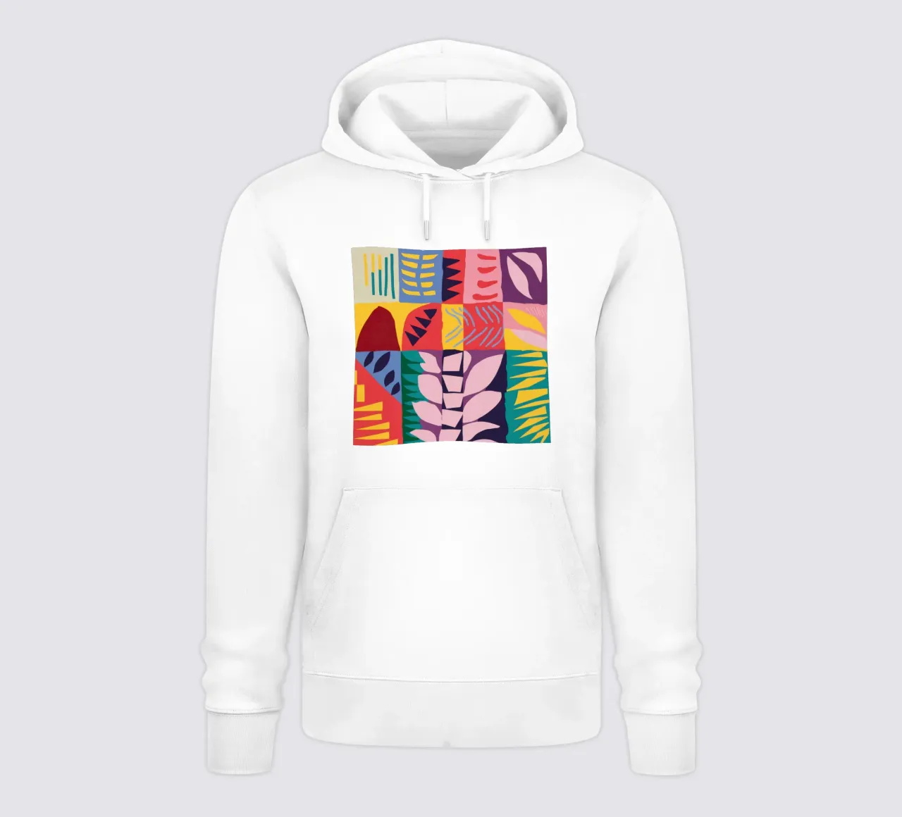 Patchwork Pattern Grid sudadera con capucha de Obs Canvas