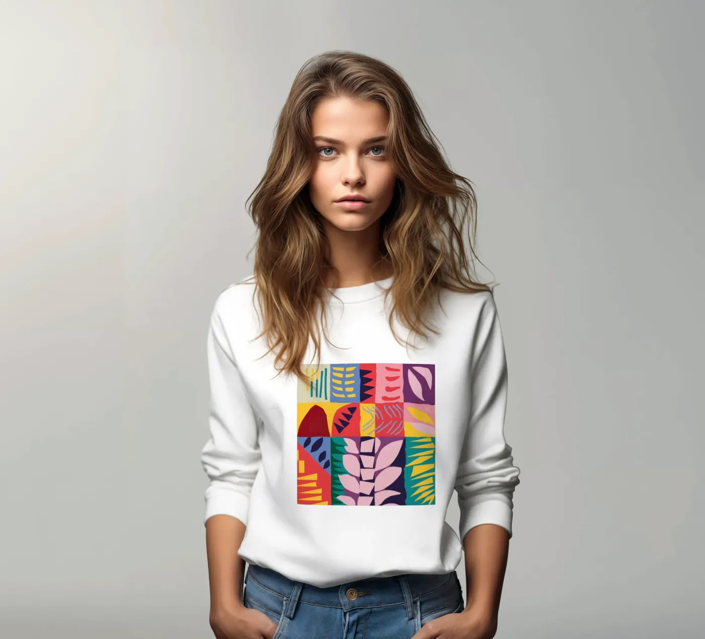 Patroonraster sweatshirt van Obs Canvas