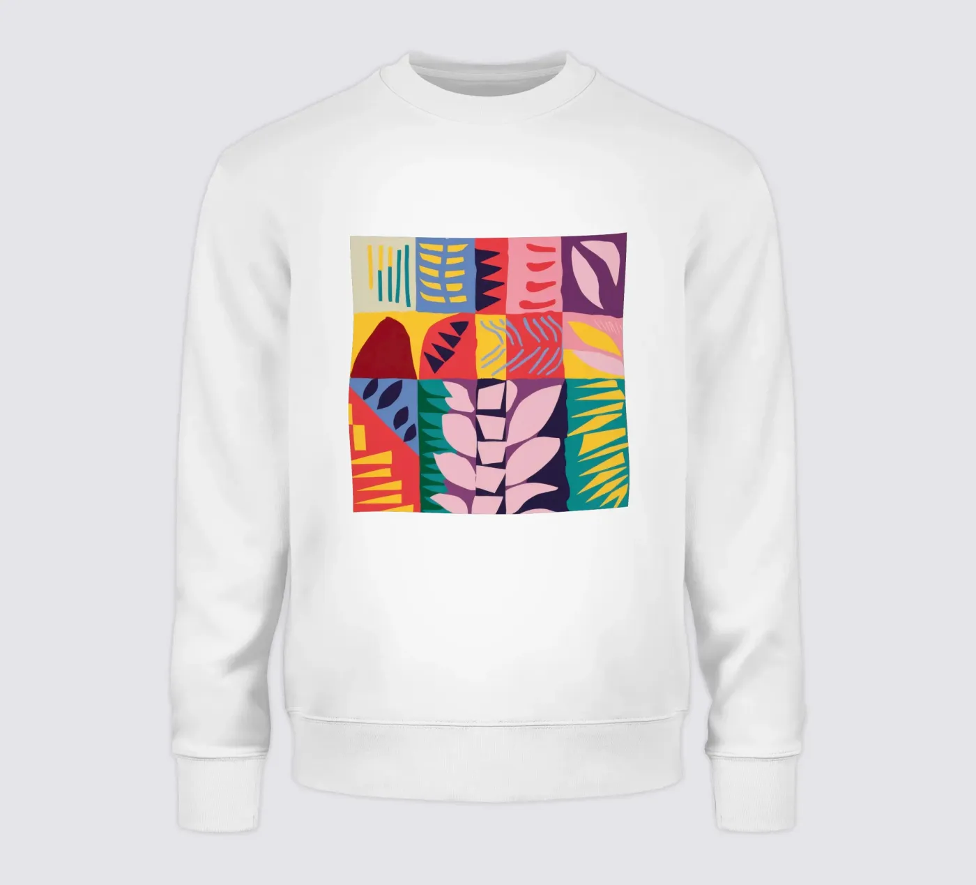 Patchwork Pattern Grid sweatshirt by Obs Canvas