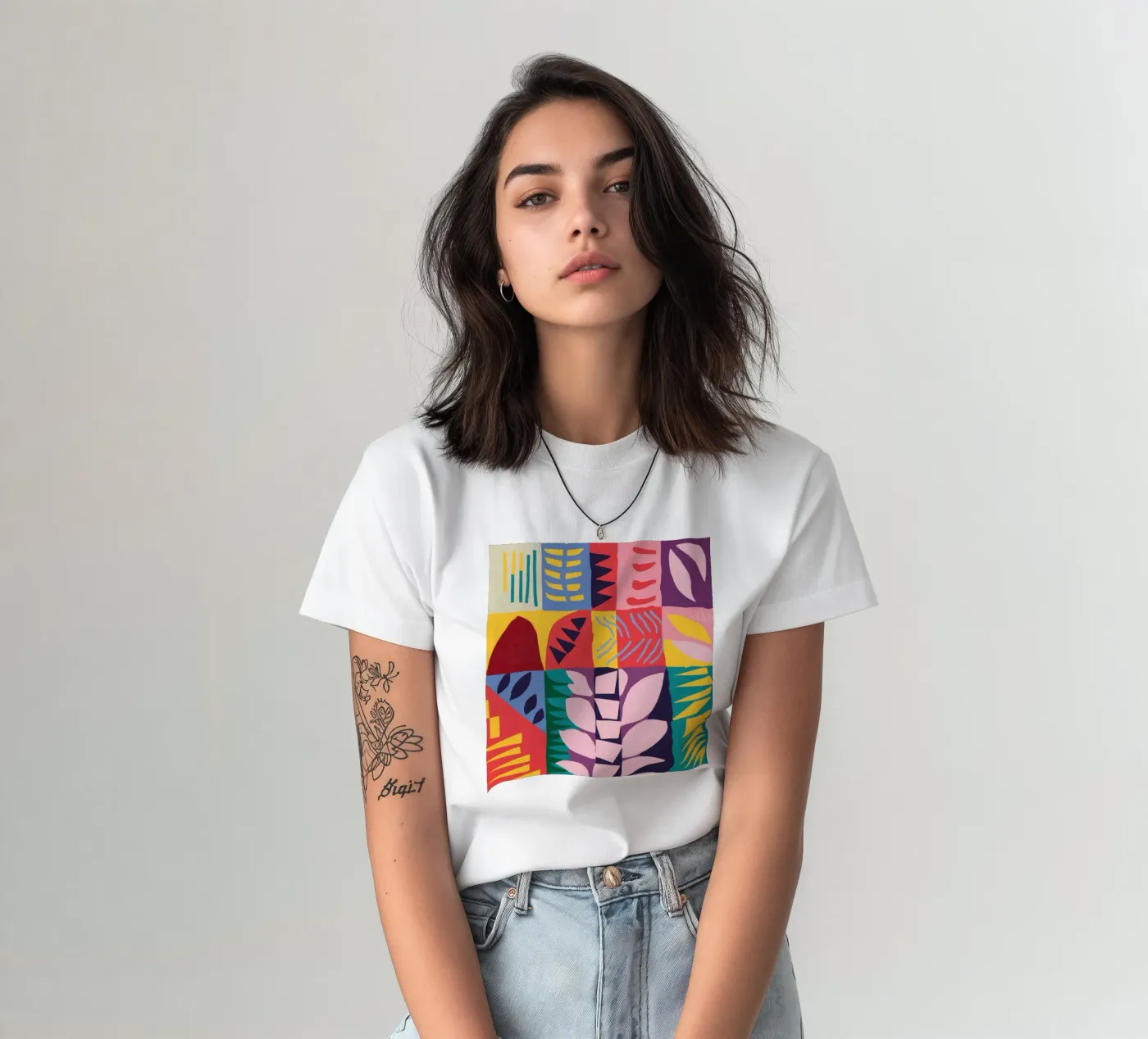 Patroonraster t-shirt van Obs Canvas