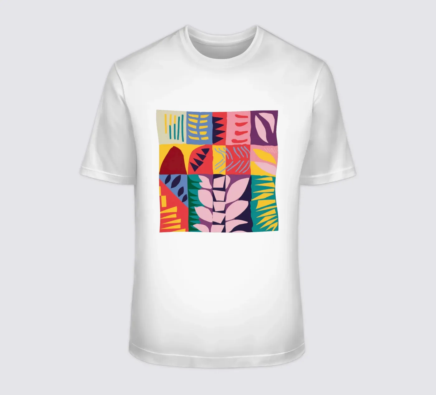 Patchwork Pattern Grid t-shirt da Obs Canvas