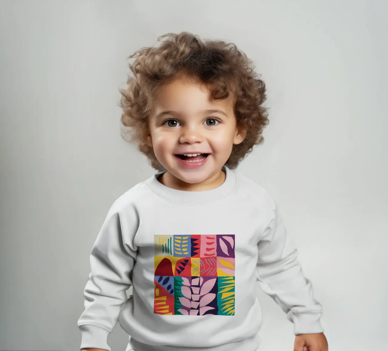 Patchwork-Muster Raster Baby Sweatshirt von Obs Canvas
