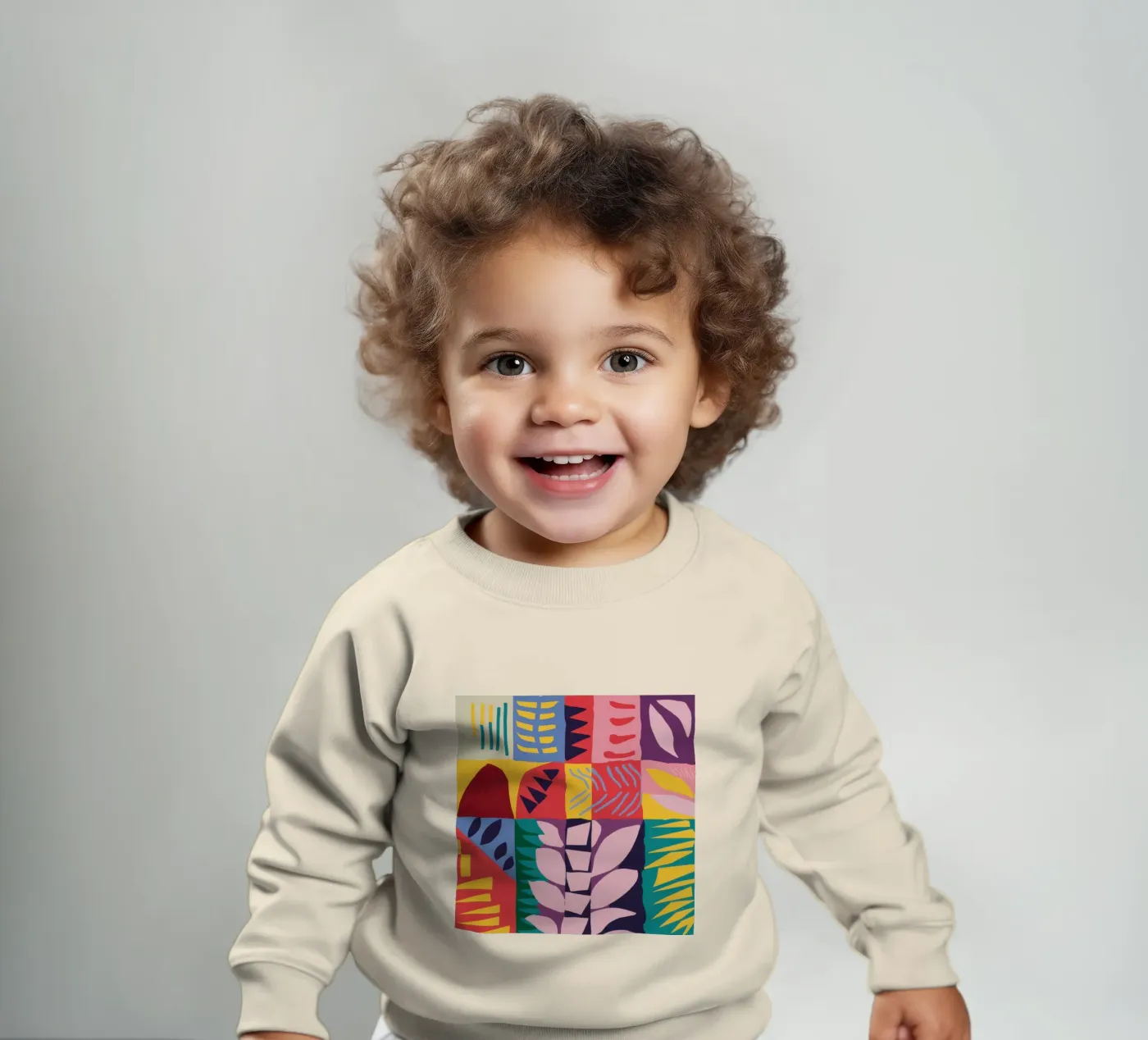 Patchwork-Muster Raster Baby Sweatshirt von Obs Canvas