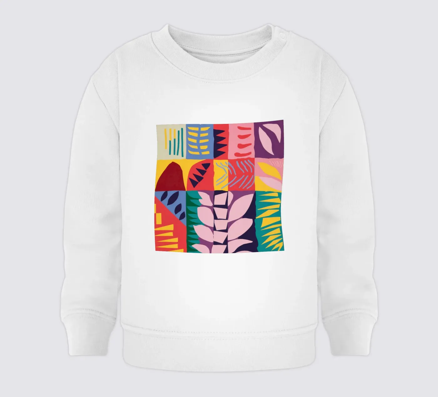 Patchwork Pattern Grid Baby Sweatshirt von Obs Canvas