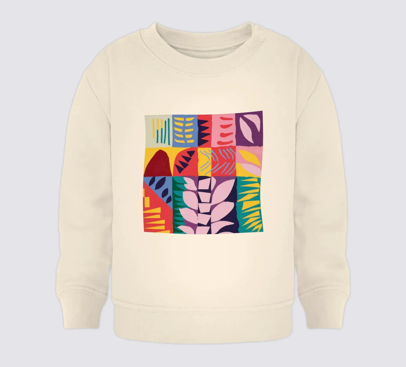Patchwork-Muster Raster Baby Sweatshirt von Obs Canvas