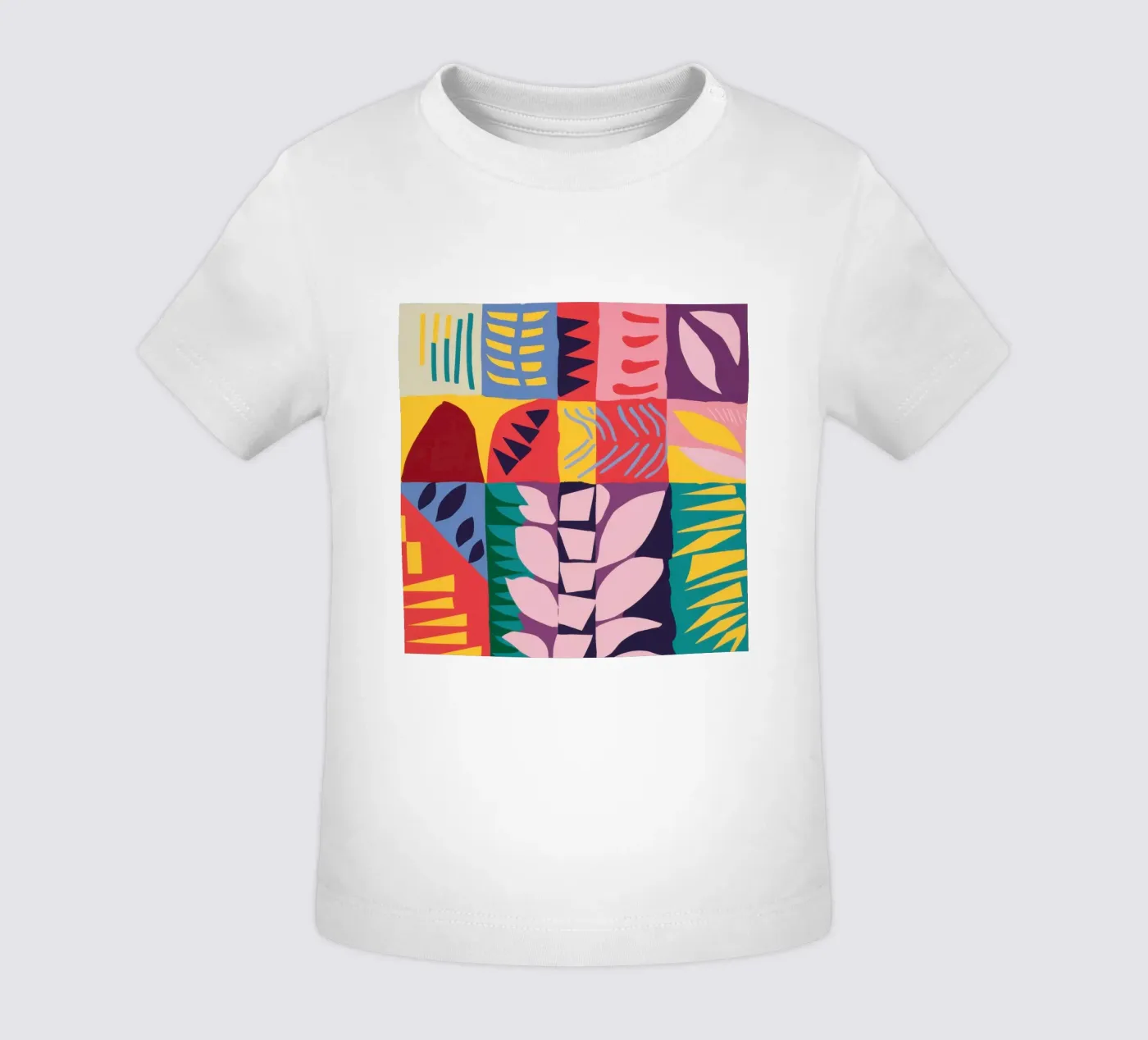 Patchwork Pattern Grid baby t-shirt by Obs Canvas