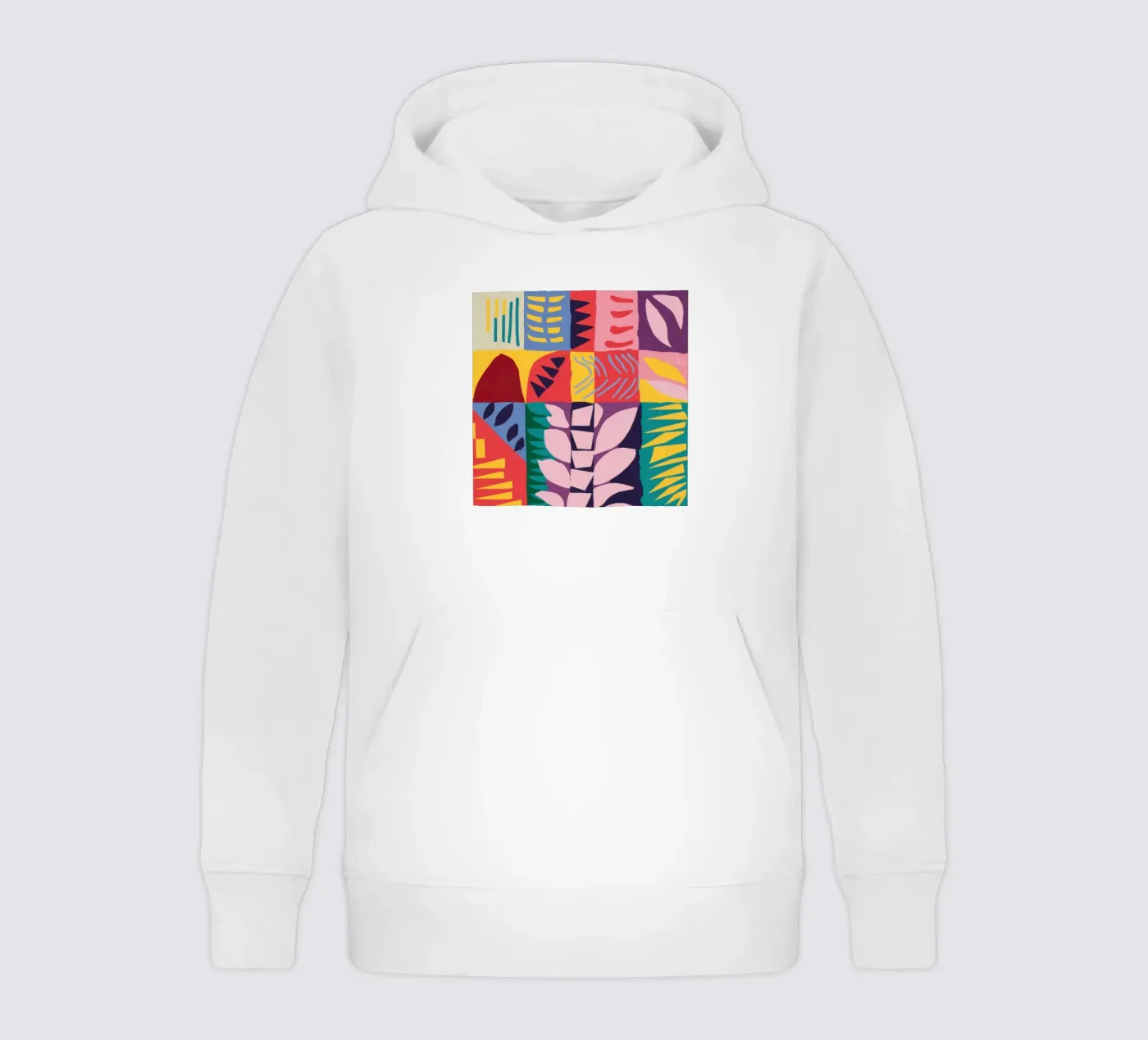 Patchwork Pattern Grid Kinder Hoodie von Obs Canvas