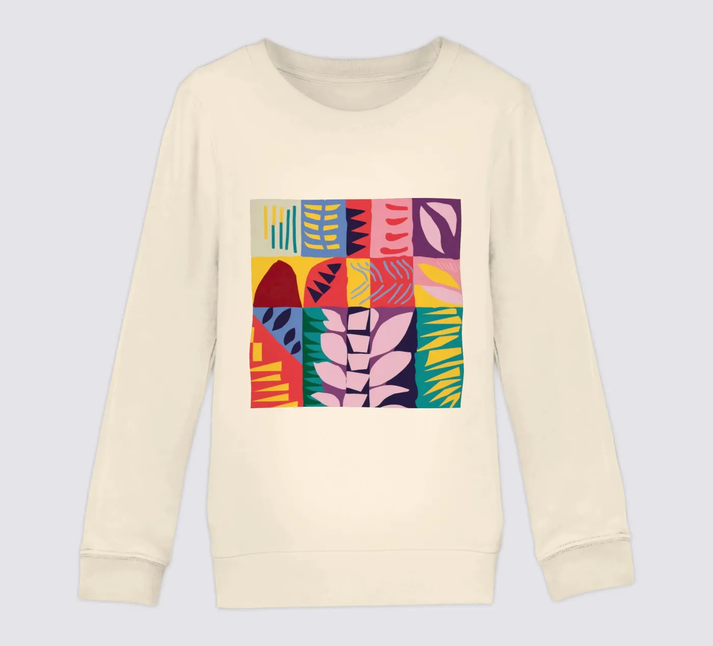 Patchwork Pattern Grid sweat enfant de Obs Canvas
