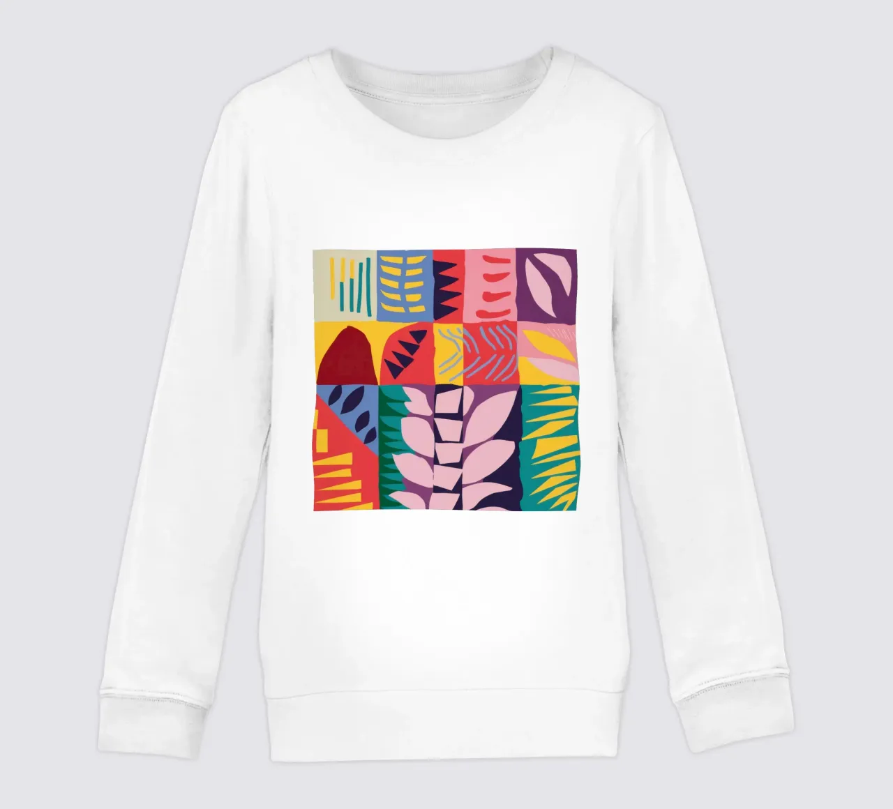 Patchwork Pattern Grid sudadera para niño de Obs Canvas