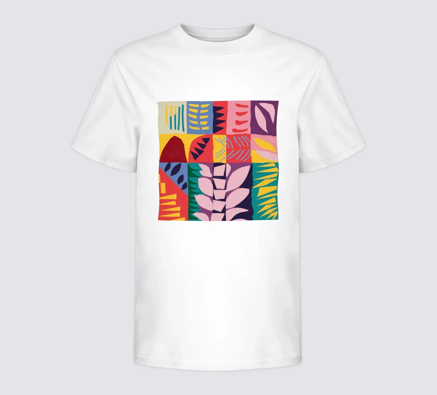 Patchwork Pattern Grid Kinder T-Shirt von Obs Canvas